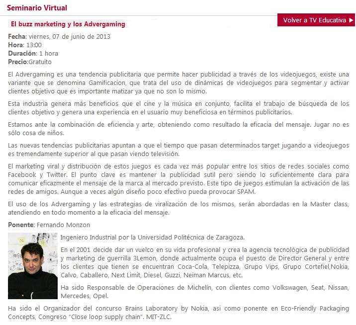 El buzz marketing y los Advergaming
