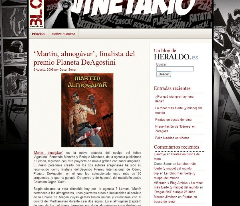 “Martín, almogávar”, una novela gráfica escrita por Fernando Monzón
