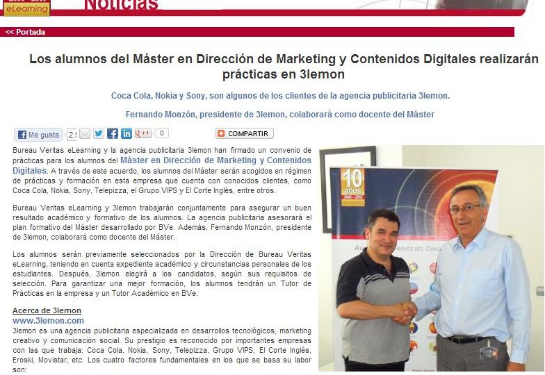 3lemon con los alumnos del Máster de Dirección y Marketing y Contenidos Digitales